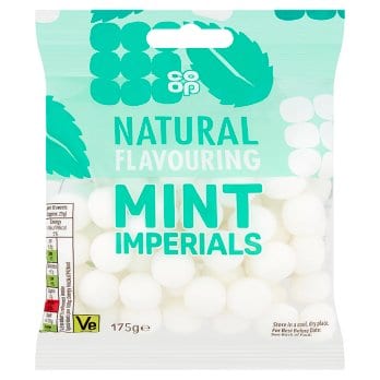 Co-op Mint Imperials 175g  - traditionelle britische Pfefferminz -Bonbons