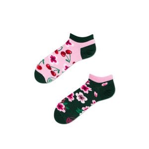 Many Mornings – verrückte, bunte mismatched Sneaker Socken - Cherry Blossom - Kirschblüte - Gr. 35-38