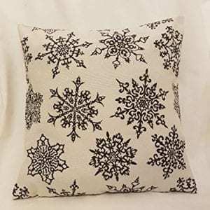 Sprügel - Winterflocken - Kissenhülle 40cm x 40cm - Sekt /Grau