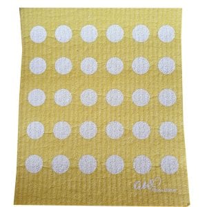 Die Spülfee - swedische Spüllappen - öko spüllappen - Polka Dots, gepunktet - Gelb