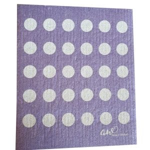 Die Spülfee - swedische Spüllappen - öko spüllappen - Polka Dots, gepunktet - Lila