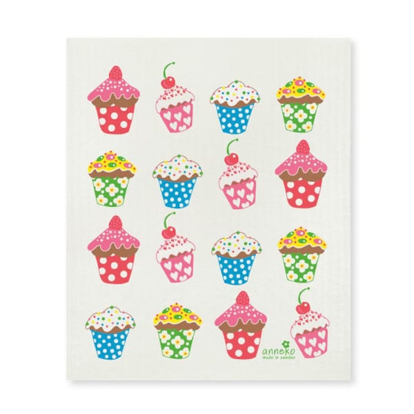 Anneko Design  - Swedish Dishcloth - Spülschwamm - Cupcakes