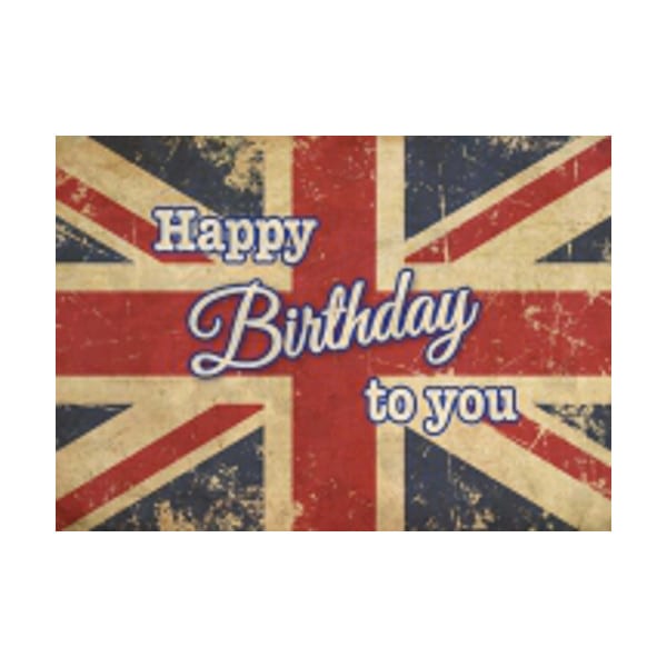Postkarte -  Happy Birthday to You - Union Jack