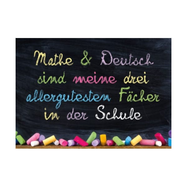 Postkarte - Mathe  & Deutsch...