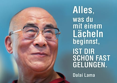 Postkarte - Mit einem Lächeln beginnen..