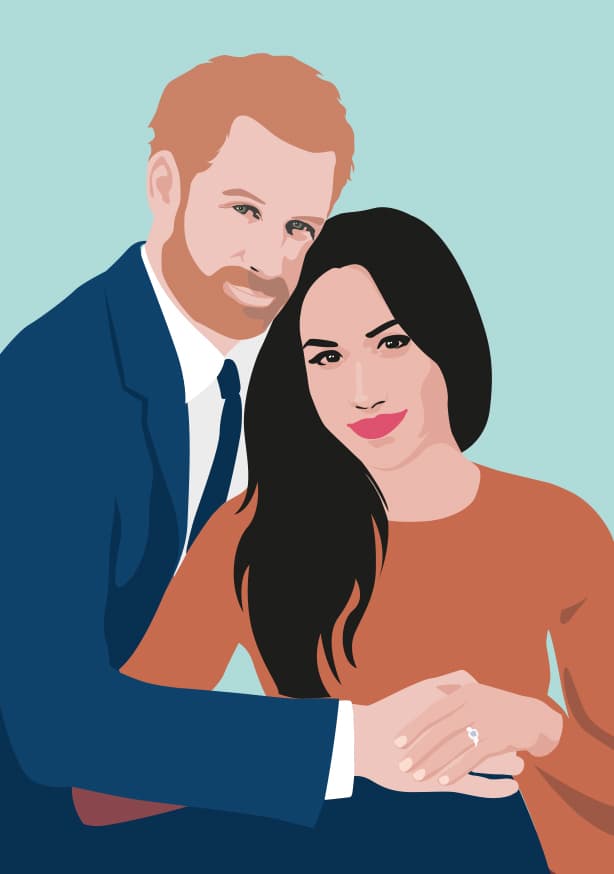 Postkarte - pop art new generation - Royal Couple