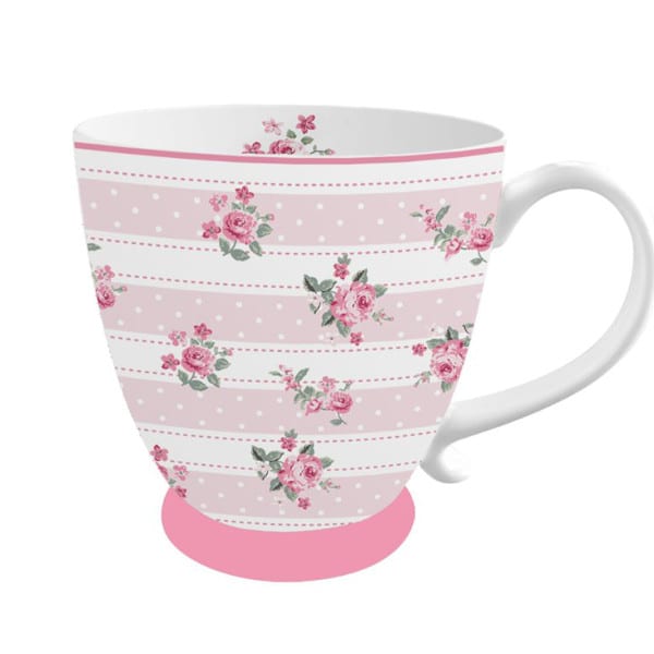 Isabelle Rose - Porzellan Tasse - Bella Stripes,  430ml