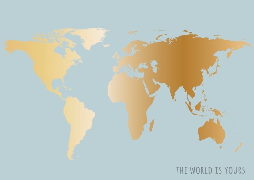 Postkarte - Toni Starck - The world is yours