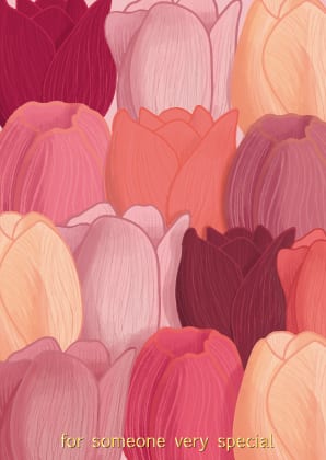Postkarte - Toni Starck - Tulips for somenone special