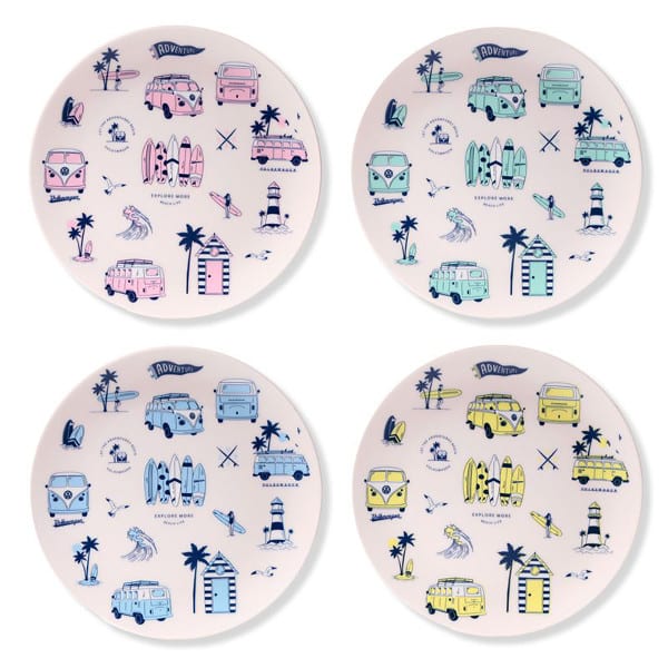 Puckator - Volkswagen VW T1 Bulli Explore Picknick REPT Picknicktellern / Plates