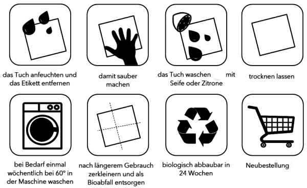 More Joy nachhaltiges Schwammtuch - Beach House / Strandhaus – Bild 2