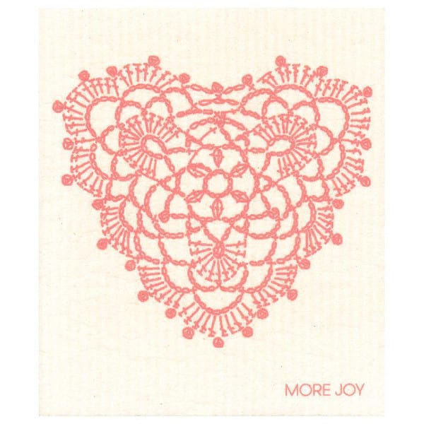 More Joy nachhaltiges Schwammtuch - Crochet Heart / Gehäkeltes Herz
