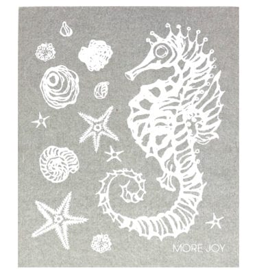 More Joy nachhaltiges Schwammtuch - Seahorse / Seepferd
