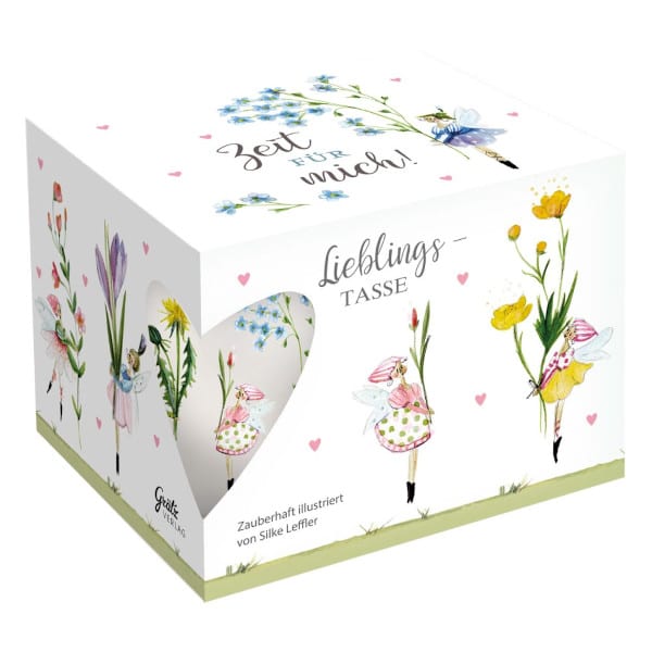 Grätz Verlag - Silke Leffler - Porzellantasse / Teetasse - Schön, dass es Dich gibt - Elfen, Blumen, Feen – Bild 3