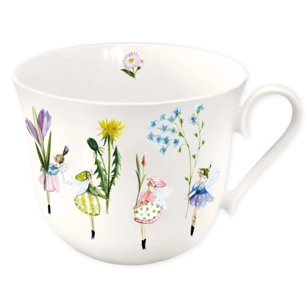Grätz Verlag - Silke Leffler - Porzellantasse / Teetasse - Schön, dass es Dich gibt - Elfen, Blumen, Feen – Bild 2