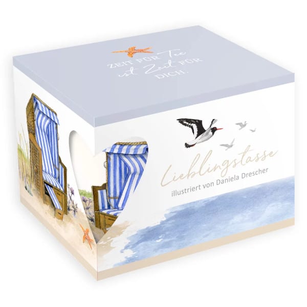 Grätz Verlag - Daniela Drescher - Porzellantasse / Teetasse - Strandkorb – Bild 3