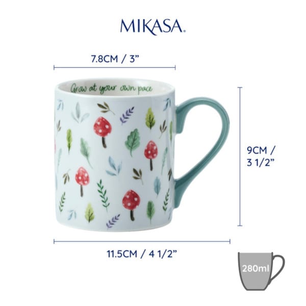 Mikasa  - Mushroom / Pilz  - Porzellan Becher mit geradem Rand, 280ml – Bild 3