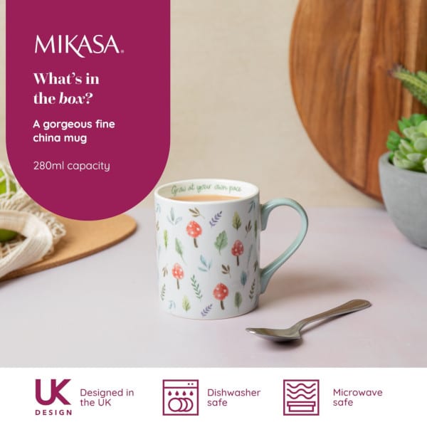 Mikasa  - Mushroom / Pilz  - Porzellan Becher mit geradem Rand, 280ml – Bild 4