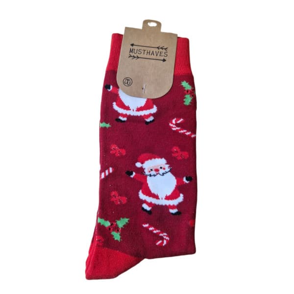 Musthaves – Bunte, lustige Weihnachts -Socken Unisex – Santa - Einheitsgröße Gr. 38 - 45