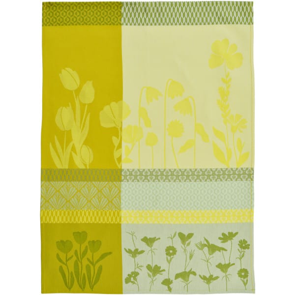 Sander Geschirrtuch  - Madeira - Farbe: 06, Olive - Frühlingsblumen