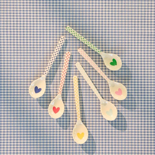 RICE - Melamin Teelöffel - Löffel klein, Hearts / Herzen – Bild 2
